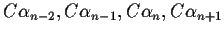 $C{\alpha}_{n-2}, C{\alpha}_{n-1}, C{\alpha}_{n}, C{\alpha}_{n+1}$