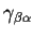 $\gamma_{\beta\alpha}$